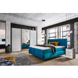 BOXSPRINGBETT 160/200 cm  in Türkis  - Türkis/Schwarz, Design, Textil/Metall (160/200cm) - Esposa