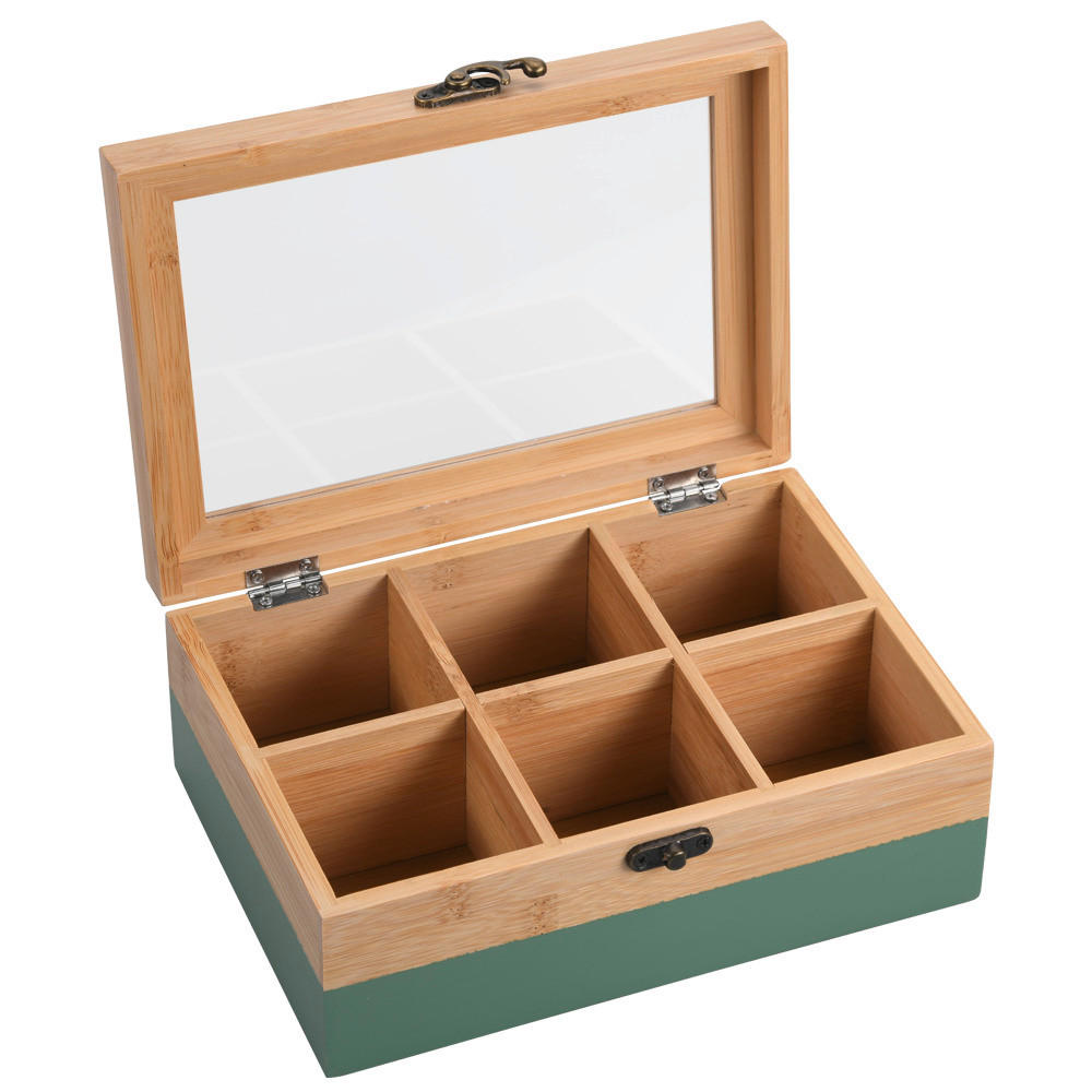 TEEBOX - Eichefarben/Salbeigrün, Basics, Naturmaterialien (21.5/15/8.5cm) - Kesper