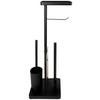 WC-BÜRSTENKOMBINATION in Metall, Kunststoff  Kunststoff   - Schwarz, Basics, Kunststoff/Metall (22,7/66,5/18cm) - Homeware