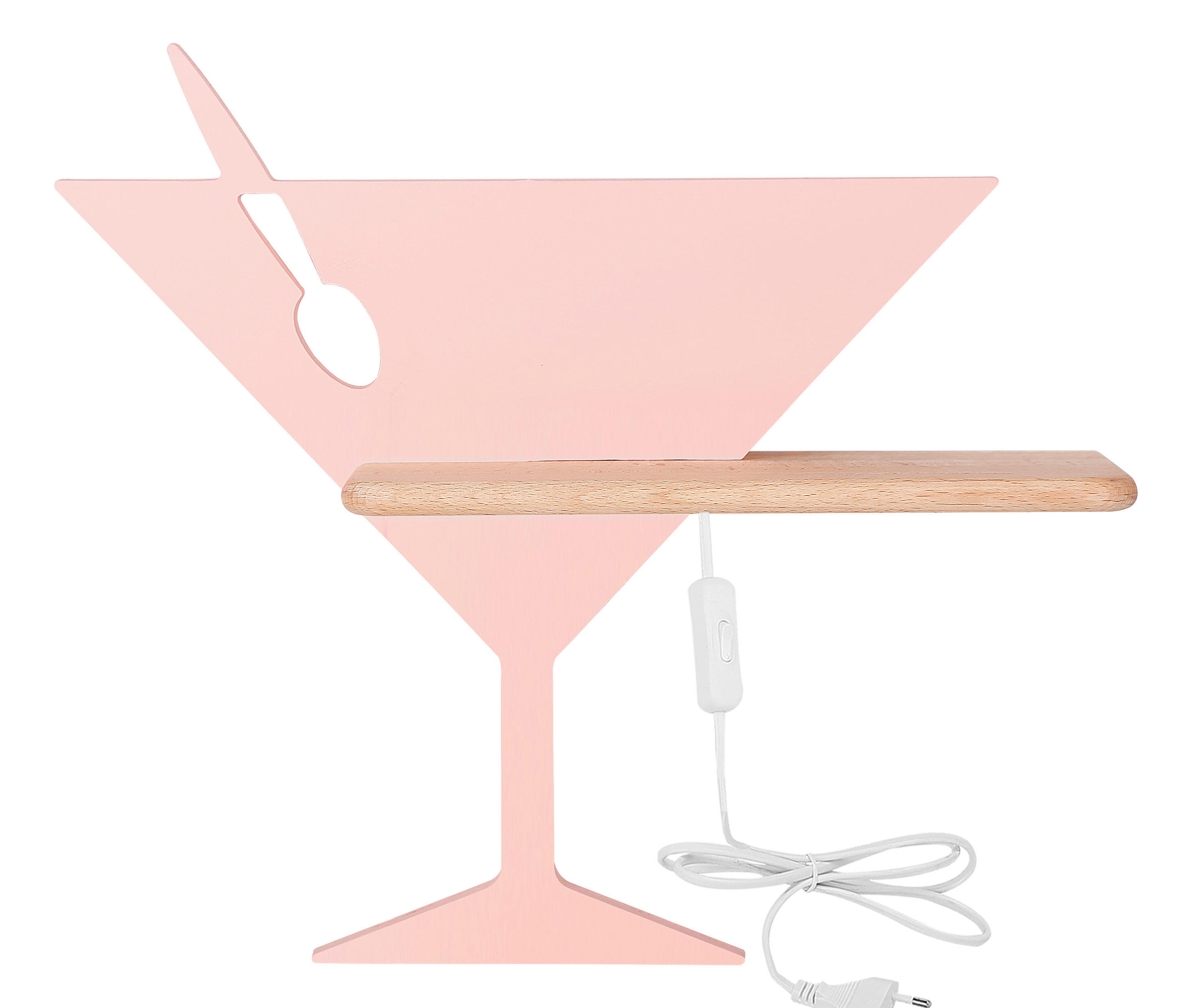 LED-WANDLEUCHTE 37.5/12/33 cm   - Pink, Basics, Holz/Holzwerkstoff (37.5/12/33cm)