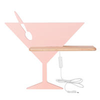 LED-WANDLEUCHTE 37.5/12/33 cm   - Pink, Basics, Holz/Holzwerkstoff (37.5/12/33cm)