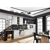 KÜCHENBLOCK 400 cm   in Weiß, Hellgrau  - Edelstahlfarben/Hellgrau, KONVENTIONELL, Holzwerkstoff/Metall (400cm) - Pino