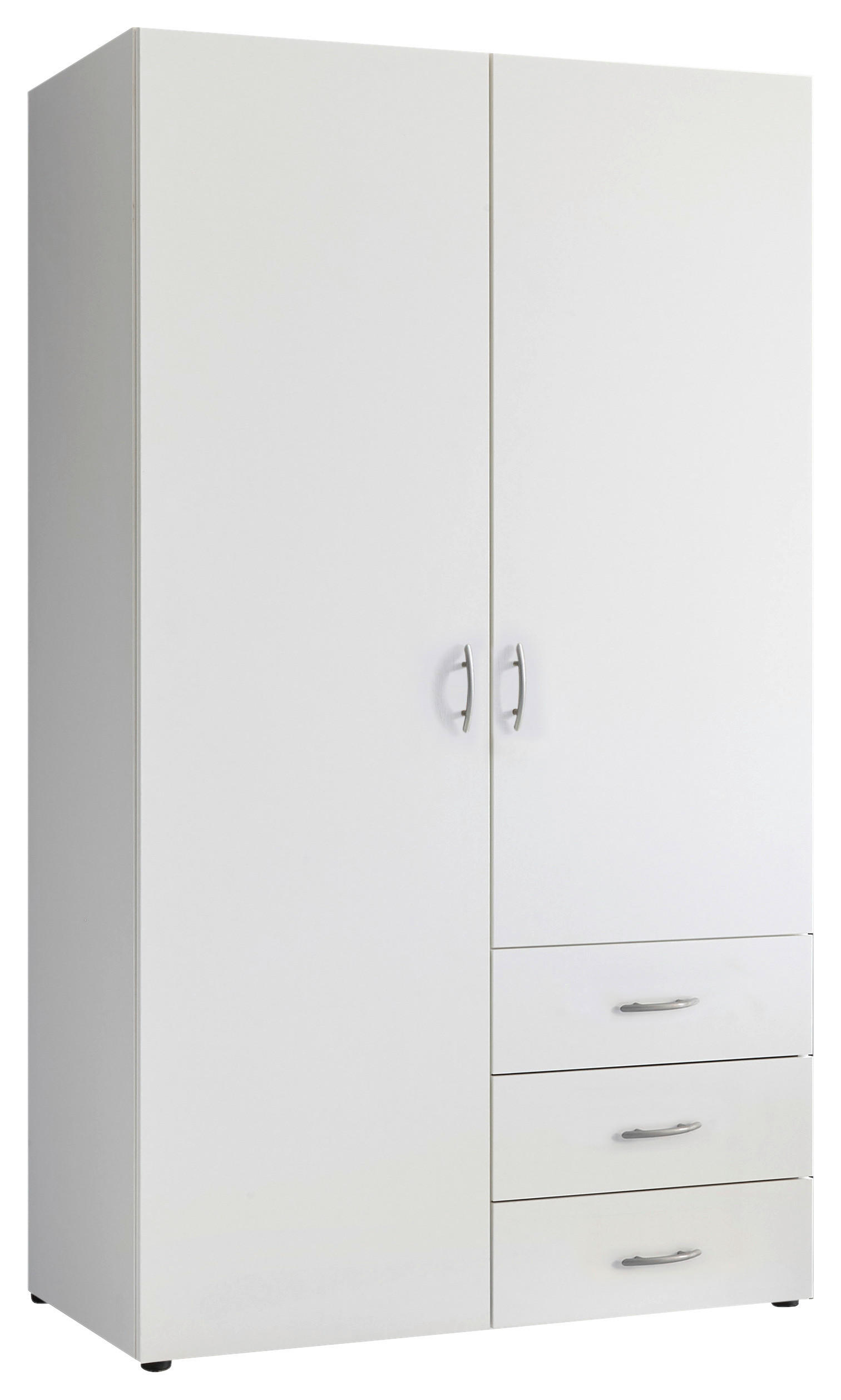 P & B Drehtürenschrank Weiß 101x176x51.3 cm