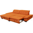 ECKSOFA in Mikrofaser Orange  198/290 cm  - Schwarz/Orange, Design, Textil/Metall (198/290cm) - Xora