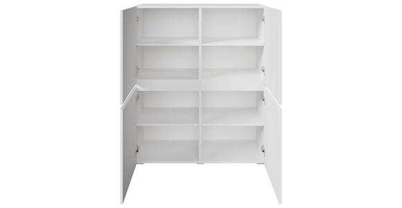 HIGHBOARD  99,4/119,4/39,8 cm  - Silberfarben/Weiß, Design, Holzwerkstoff/Kunststoff (99,4/119,4/39,8cm) - Xora