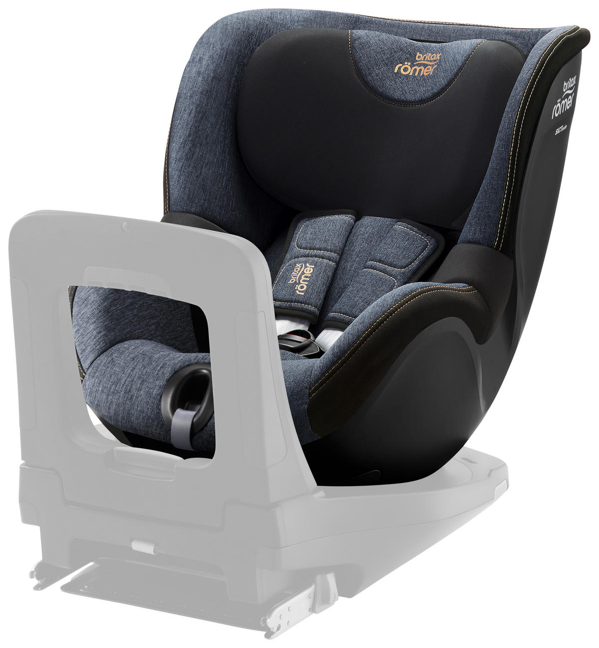 REBOARDER-KINDERSITZ DUALFIX 5Z  - Blau/Schwarz, Basics, Textil (44/48/74cm) - Britax Römer