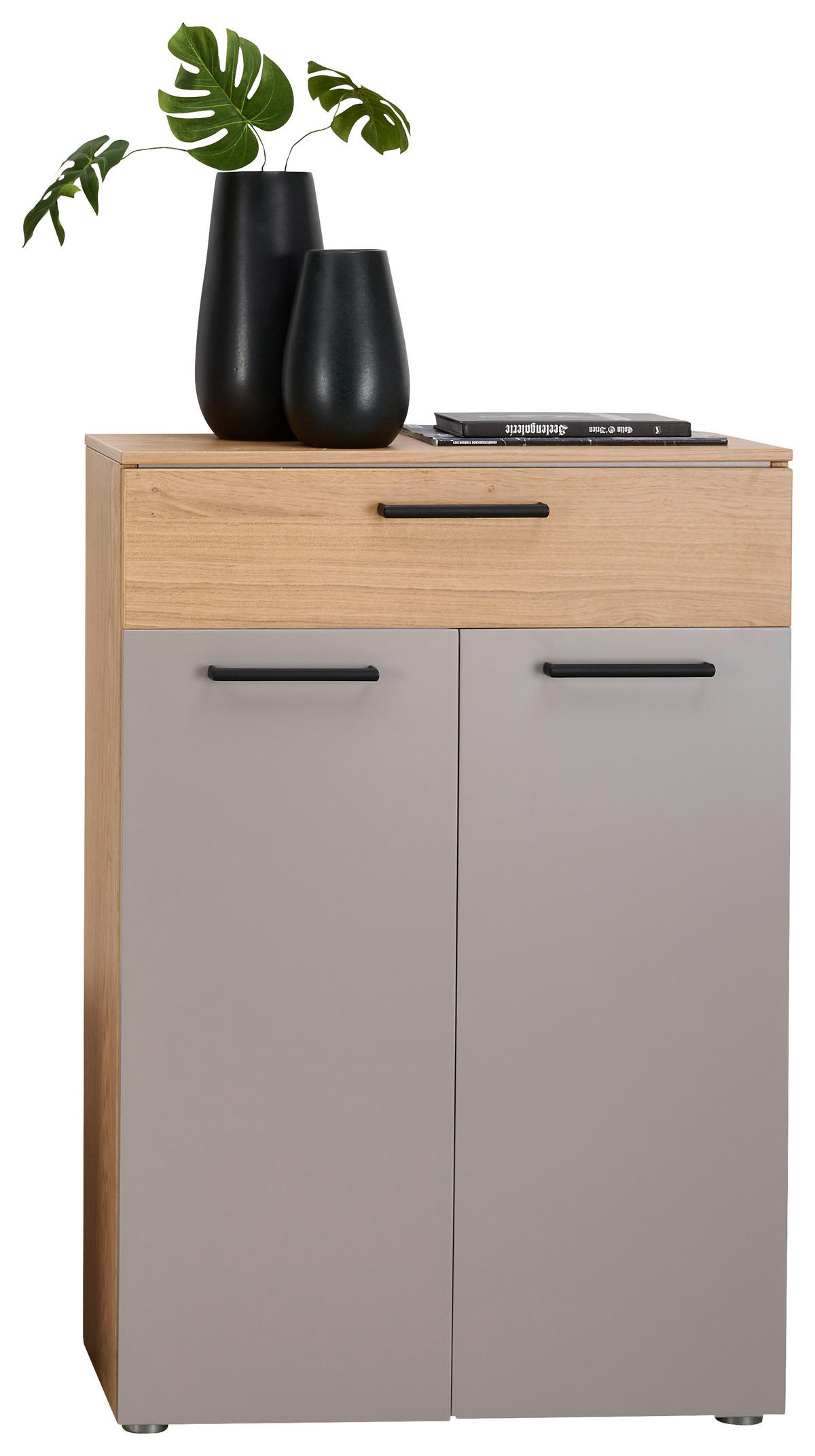 SCHUHSCHRANK  in 68/100/29 cm  - Wildeiche/Silberfarben, Design, Holzwerkstoff/Kunststoff (68/100/29cm) - Moderano