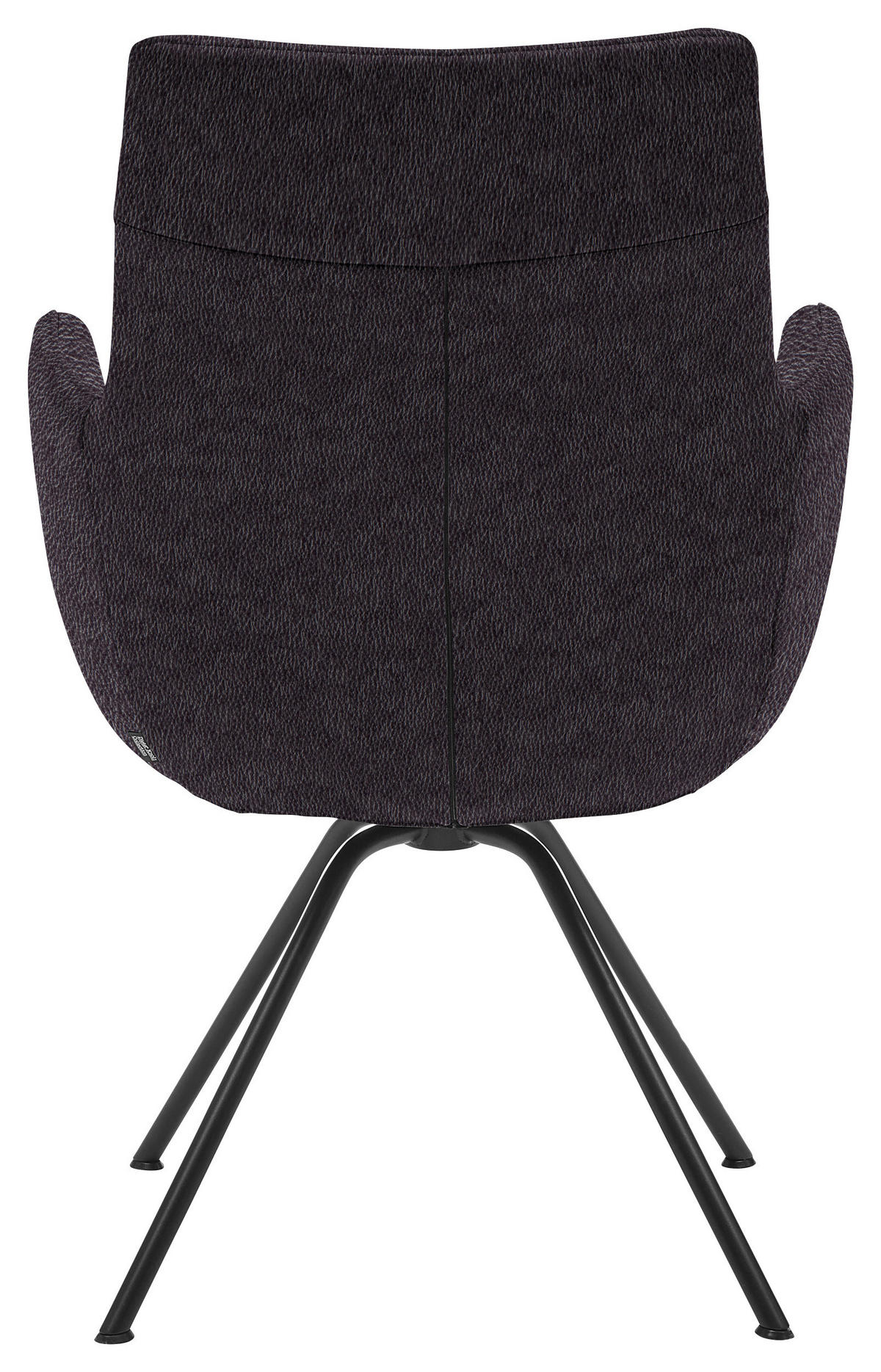 ARMLEHNSTUHL  in Stahl Echtleder  - Schwarz/Mokka, Design, Leder/Metall (60/90/61cm) - Dieter Knoll