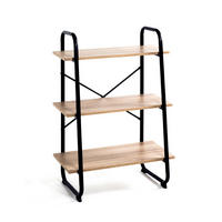 REGAL 60/93/36 cm barve hrasta, črna  - črna/barve hrasta, Moderno, kovina/leseni material (60/93/36cm) - Carryhome