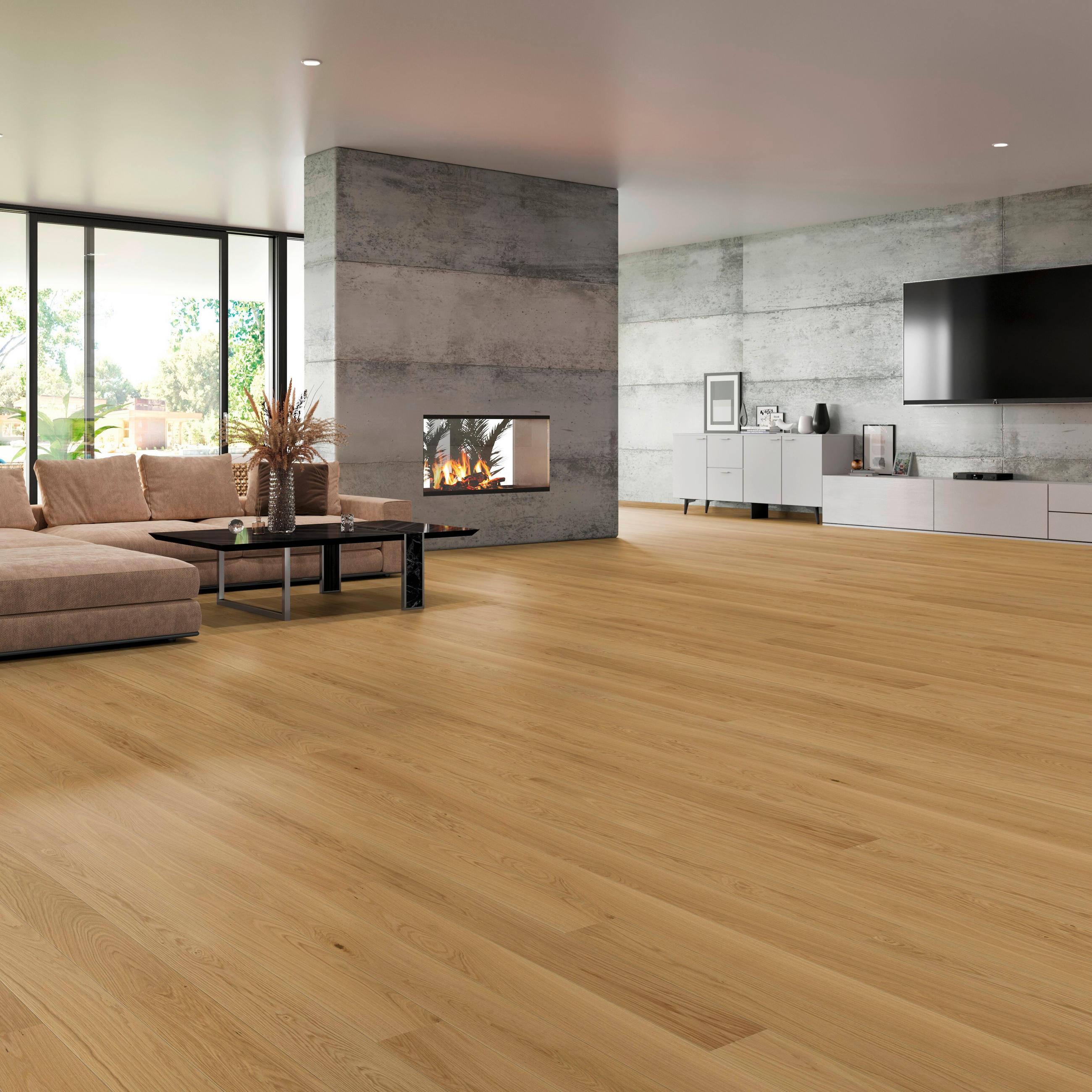 LANDHAUSDIELE Puristico Eiche natur 100012801  per  m² - Design, Holz (220,5/17,6/1,3cm) - Tilo