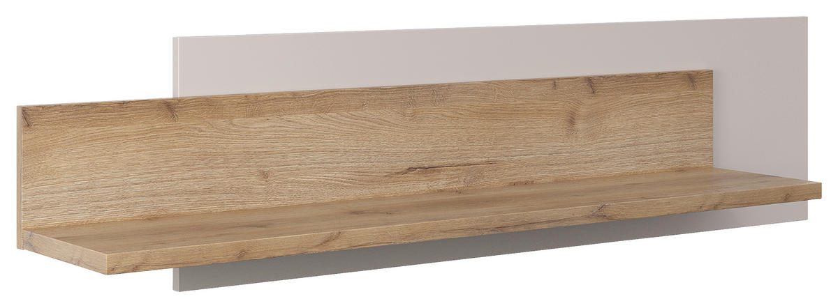 WANDBOARD in 120/30/25 cm Eichefarben, Sandfarben  - Sandfarben/Eichefarben, MODERN, Holzwerkstoff (120/30/25cm) - Hom`in
