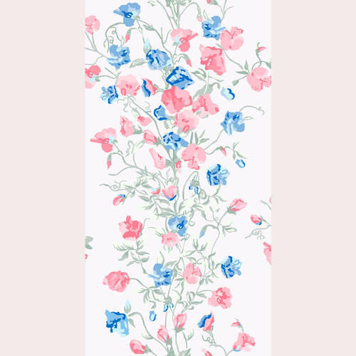 NON WOVEN-TAPET 52/1005 cm  - vit/pink, Basics, papper/plast (52/1005cm)