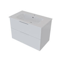 ELEMENT S UMIVAONIKOM  bijela visoki sjaj  - bijela visoki sjaj, Basics, drvni materijal/keramika (81/46,5/58cm)