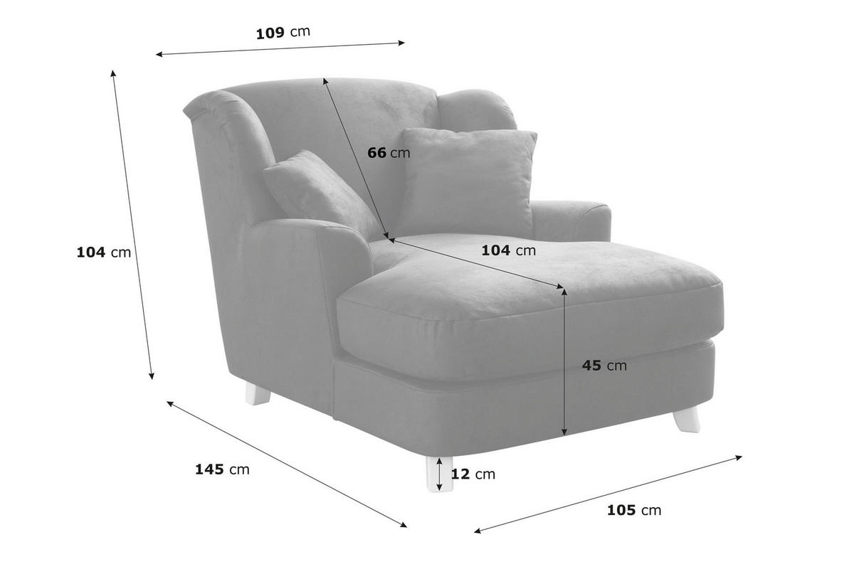 XXL-SESSEL in Dunkelgrau  - Dunkelgrau/Beige, Modern, Holzwerkstoff/Textil (109/104/145cm) - Sit & More