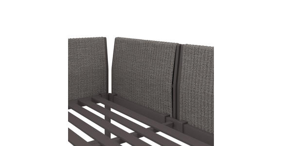 ARMLEHNE in Aluminium Webstoff - Dunkelgrau/Anthrazit, Design, Textil/Metall (65/45/7cm) - Dieter Knoll