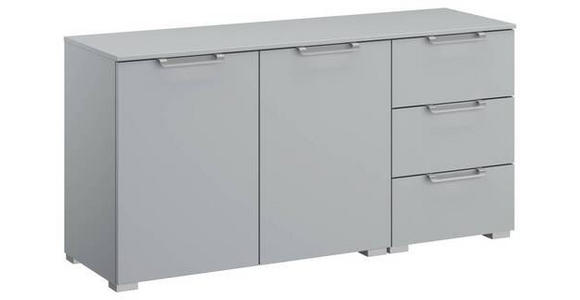 SIDEBOARD 120/61/42 cm in Hellgrau - Silberfarben/Hellgrau, Design, Holzwerkstoff/Kunststoff (120/61/42cm) - Novel