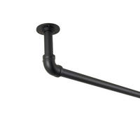 VORHANGSTANGENSET  120 cm  - Schwarz, Design, Metall (120cm)