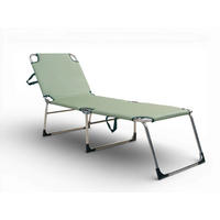 DREIBEINLIEGE 60/38/191 cm  - Silberfarben/Grün, KONVENTIONELL, Textil/Metall (60/38/191cm)