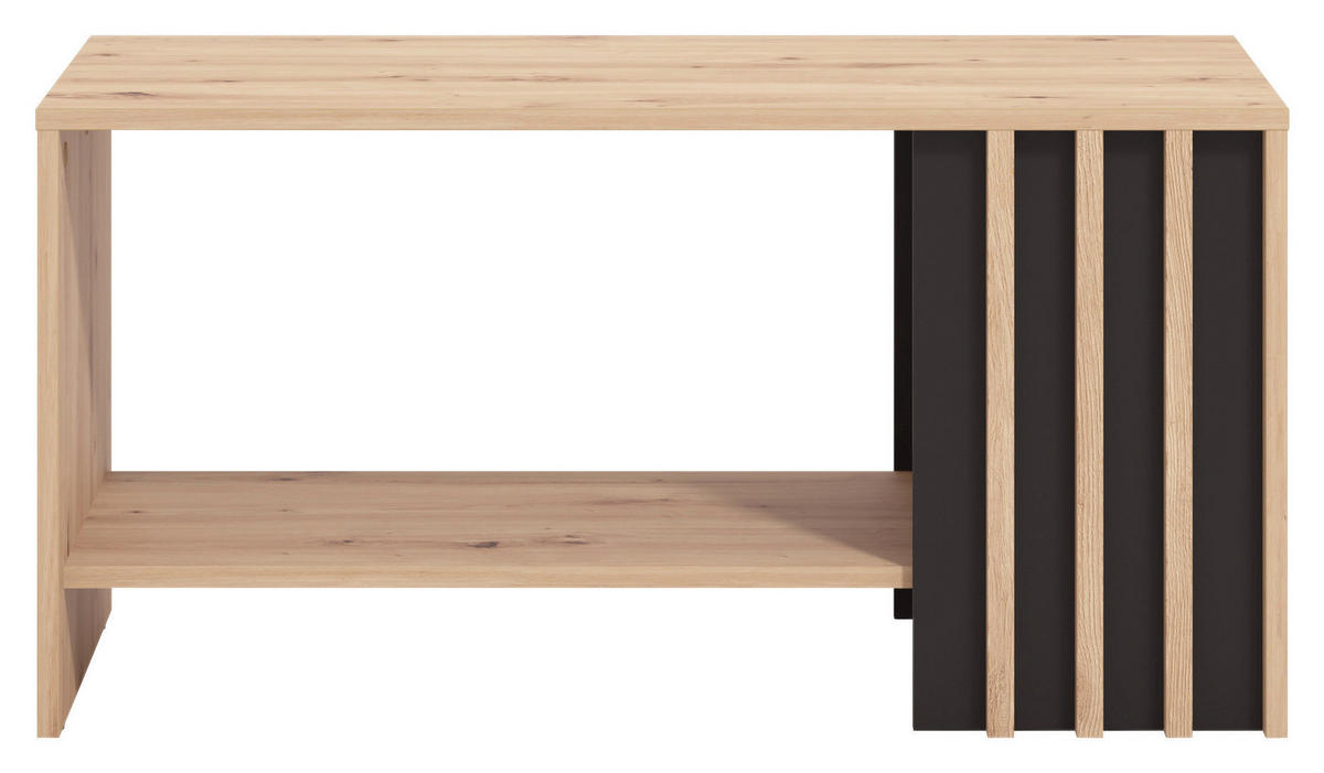 KONFERENČNÍ STOLEK, černá, dub artisan, kompozitní dřevo, 90/49,5/45 cm - černá/dub artisan, Basics, kompozitní dřevo (90/49,5/45cm) - Hom`in