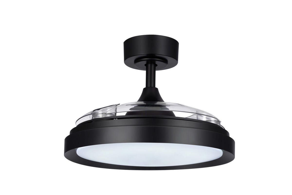 DECKENVENTILATOR - Transparent/Schwarz, Basics, Kunststoff/Metall (91/32,1cm) - Mican