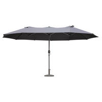 SLUNEČNÍK 265/250/450 cm - šedá/antracitová, Basics, kov/plast (265/250/450cm) - Gardenson