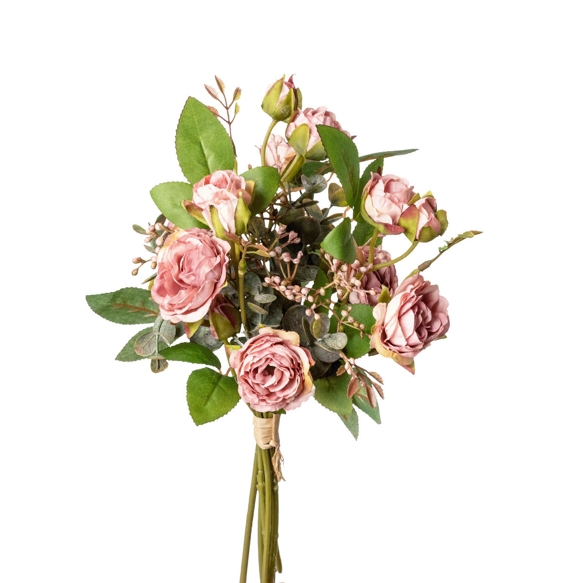 RÓZSABOKOR - sötét rózsaszín/zöld, Basics, műanyag (32cm)