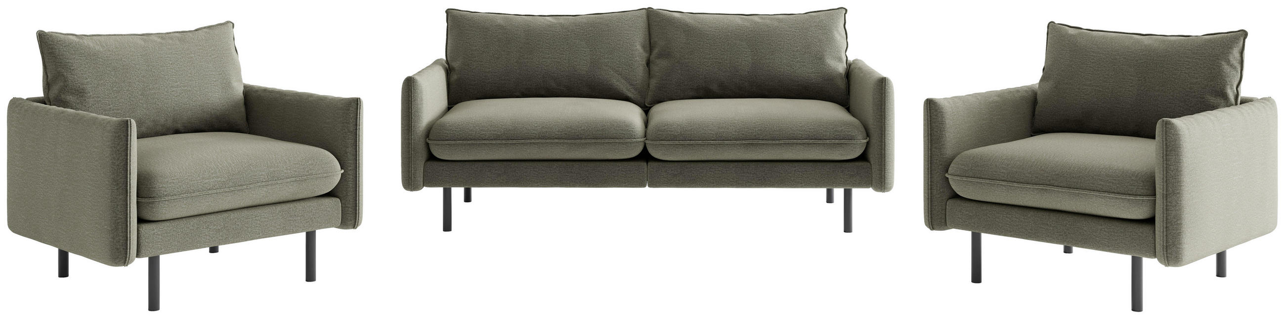 Livetastic SEDACÍ SESTAVA, textil, tmavě šedá