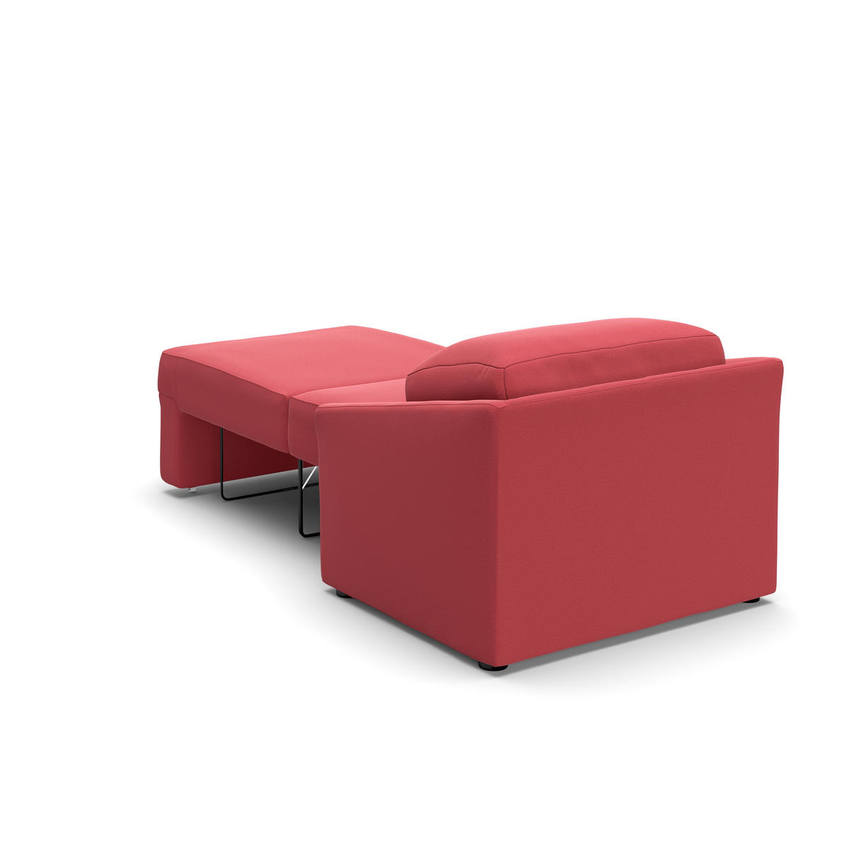 SCHLAFSESSEL RELAX BOX Mikrofaser Rot    - Beige/Rot, Basics, Kunststoff/Textil (108/86/96cm) - MID.YOU