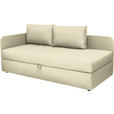 LIEGE in Flachgewebe Creme  - Creme/Schwarz, Basics, Kunststoff/Textil (205/90/95cm) - Xora