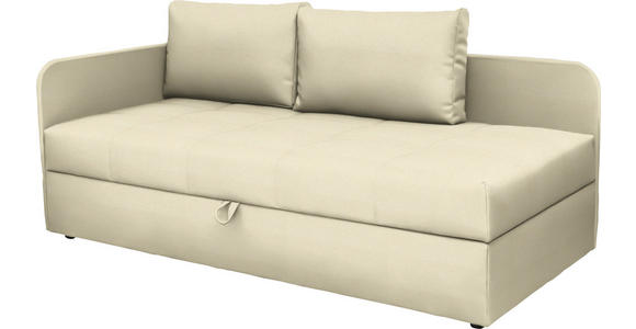 LIEGE in Flachgewebe Creme - Creme/Schwarz, Basics, Kunststoff/Textil (205/90/95cm) - Xora
