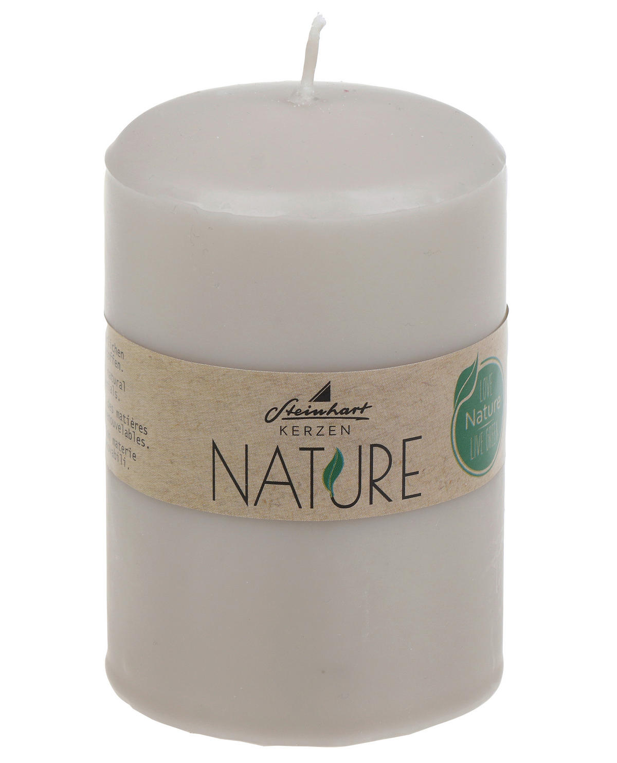 STUMPENKERZE  - Honig, Basics, Naturmaterialien (6,7/10cm)