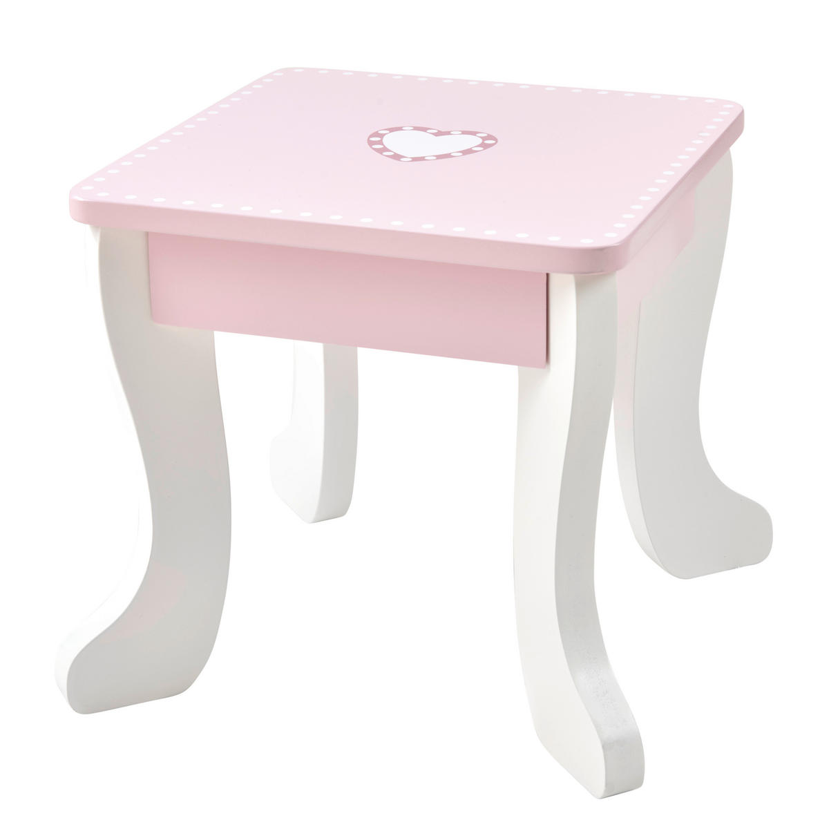 TOALETNÝ STOLÍK  - biela/ružová, Basics, kompozitné drevo/plast (48/29/87cm) - My Baby Lou