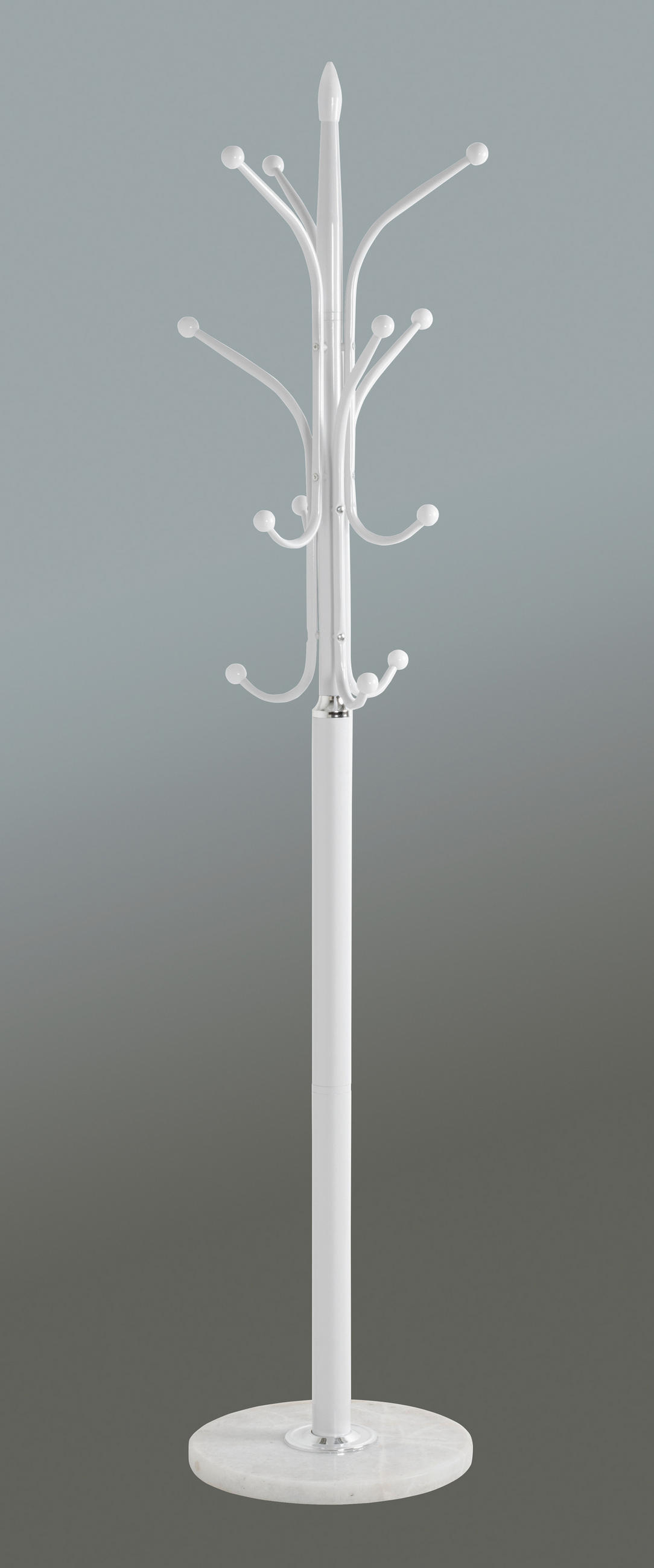 VJEŠALICA SAMOSTOJEĆA bijela  metal, kamen   - bijela, Design, kamen/metal (40/177/40cm) - Carryhome