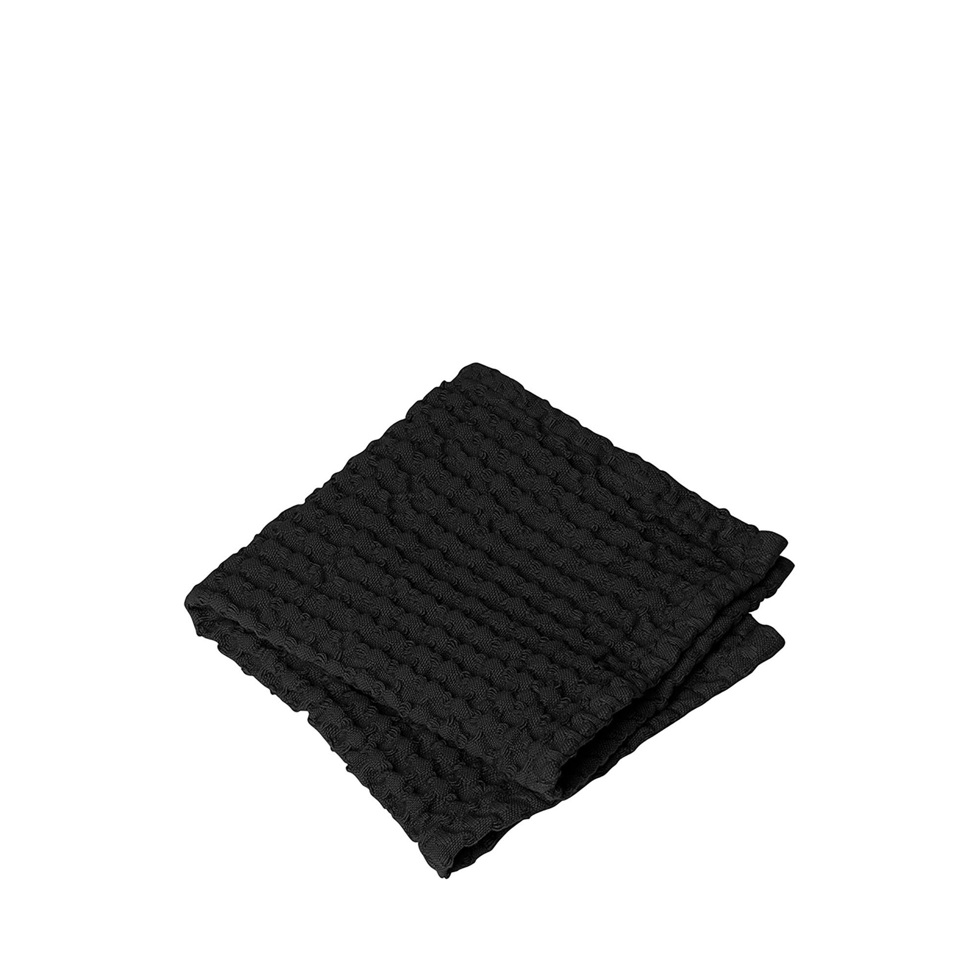 GÄSTETUCH CARO Schwarz 2-teilig 30,0/30,0 cm - Schwarz, Design, Textil (30,0/30,0cm) - Blomus