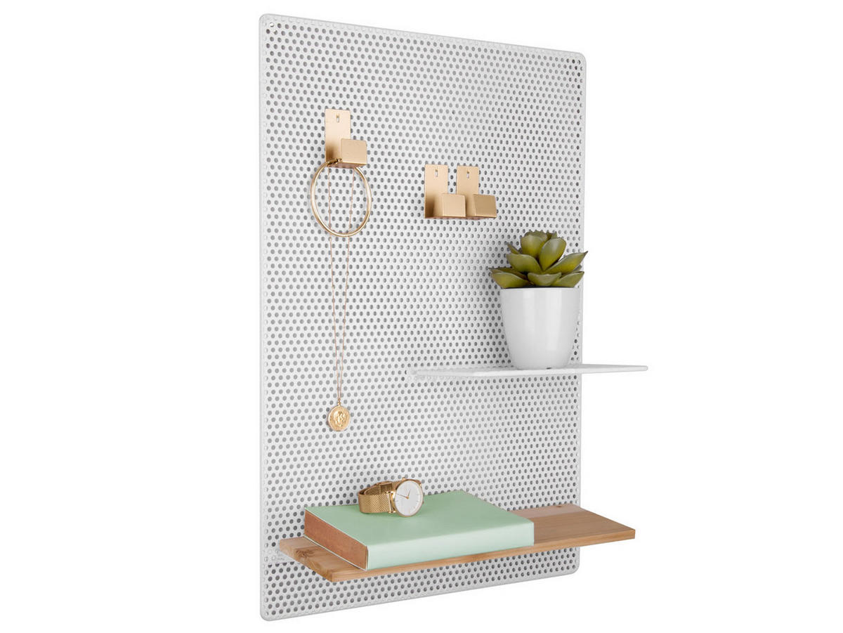 MEMOBOARD - Weiß, Trend, Holz/Metall (35/52/11cm) - Present Time
