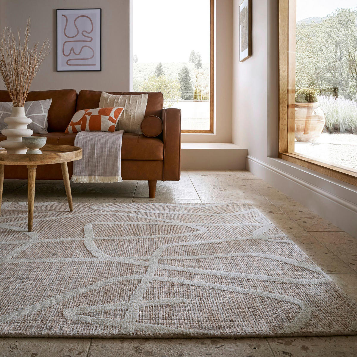TKANÝ KOBEREC, 160/230 cm béžová - béžová, Modern, textil (160/230cm) - Flair Rugs
