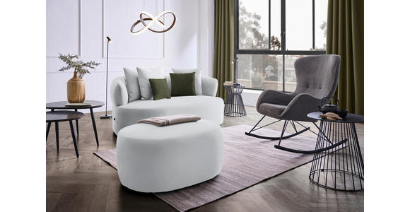 2-SITZER-SOFA in Chenille Hellgrau - Hellgrau/Schwarz, MODERN, Kunststoff/Textil (177/86/105cm) - Hom`in