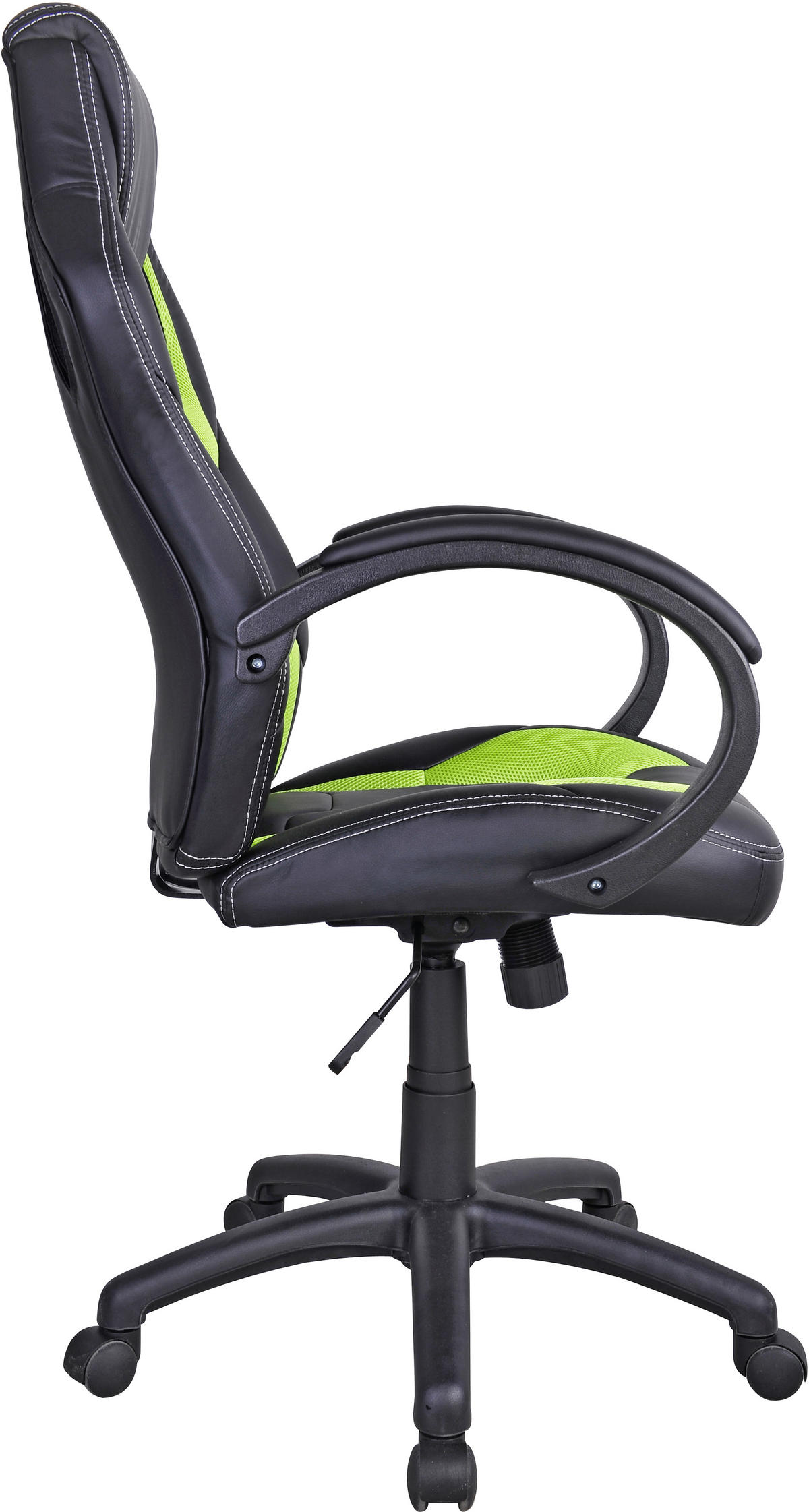 GAMINGSTUHL Grün, Schwarz Metall, Kunststoff, Textil   - Schwarz/Grün, Design, Kunststoff/Textil (61/110-120/63cm) - Carryhome