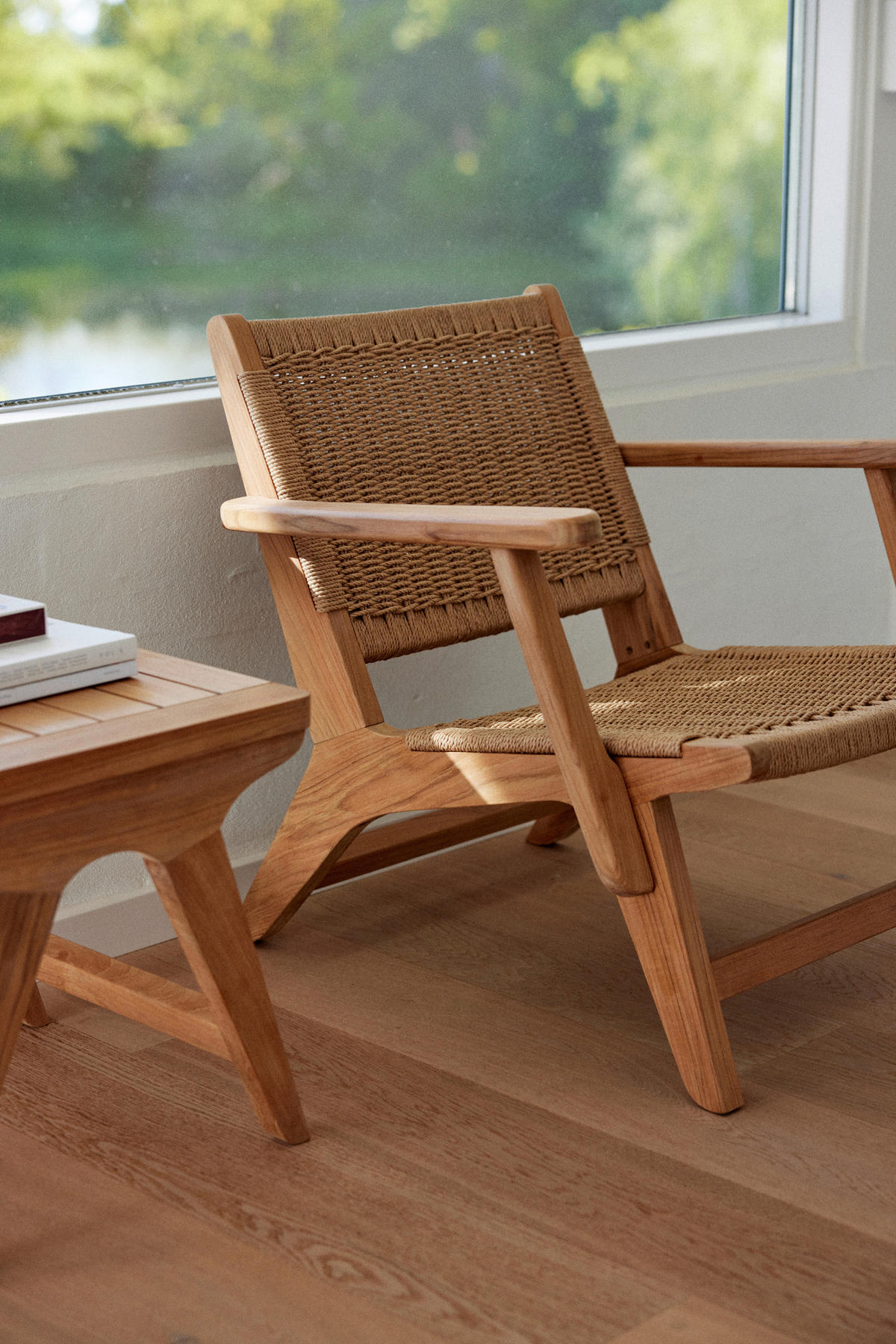 LOUNGESESSEL  - Hellbraun/Teakfarben, Natur, Holz/Papier (68/71/72cm) - Gardenson