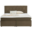 BOXSPRINGBETT 180/200 cm  in Hellbraun  - Hellbraun/Schwarz, Design, Kunststoff/Textil (180/200cm) - Xora