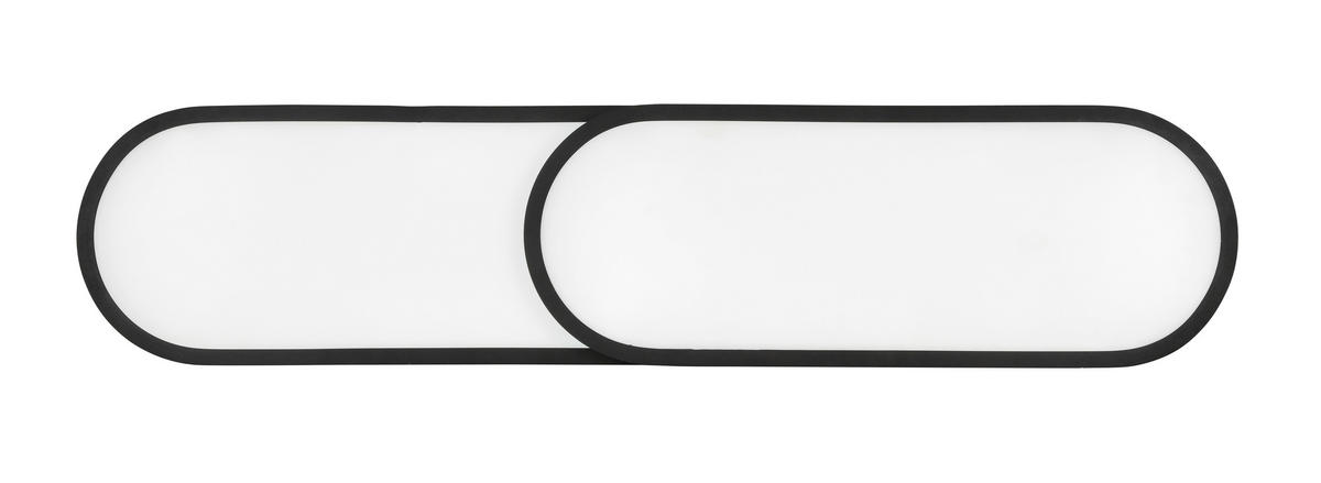 PANOU LED - negru, Design, plastic/metal (111,4/25/7,1cm) - Novel