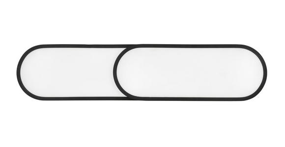 LED-PANEEL 111,4/25/7,1 cm  - Schwarz, Design, Kunststoff/Metall (111,4/25/7,1cm) - Novel