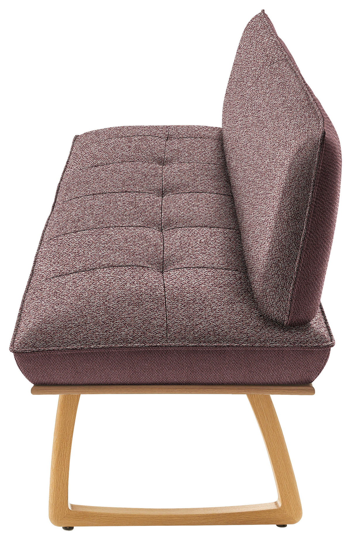 SITZBANK in Holz, Textil Altrosa, Wildeiche  - Wildeiche/Eichefarben, Design, Holz/Textil (194/88/66cm) - Koinor