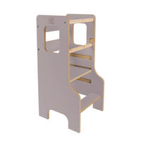 LERNTURM Solid  - Grau, Basics, Holzwerkstoff (85/40/41cm)