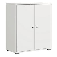 SKOSKÅP  i 70/80/33 cm  - vit/svart, Basics, metall/trämaterial (70/80/33cm) - P & B