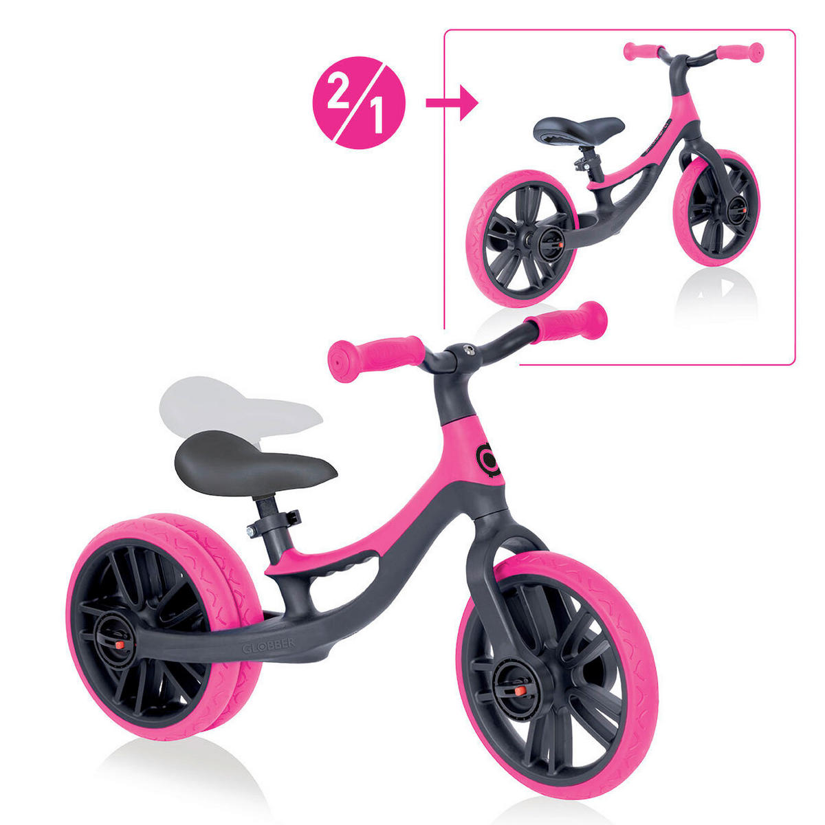LAUFRAD GO BIKE ELITE DUO 2IN1  - Pink, LIFESTYLE, Kunststoff (79/42/48cm) - GLOBBER