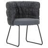 STUHL - Anthrazit/Schwarz, Design, Textil/Metall (62/80/62cm) - Novel