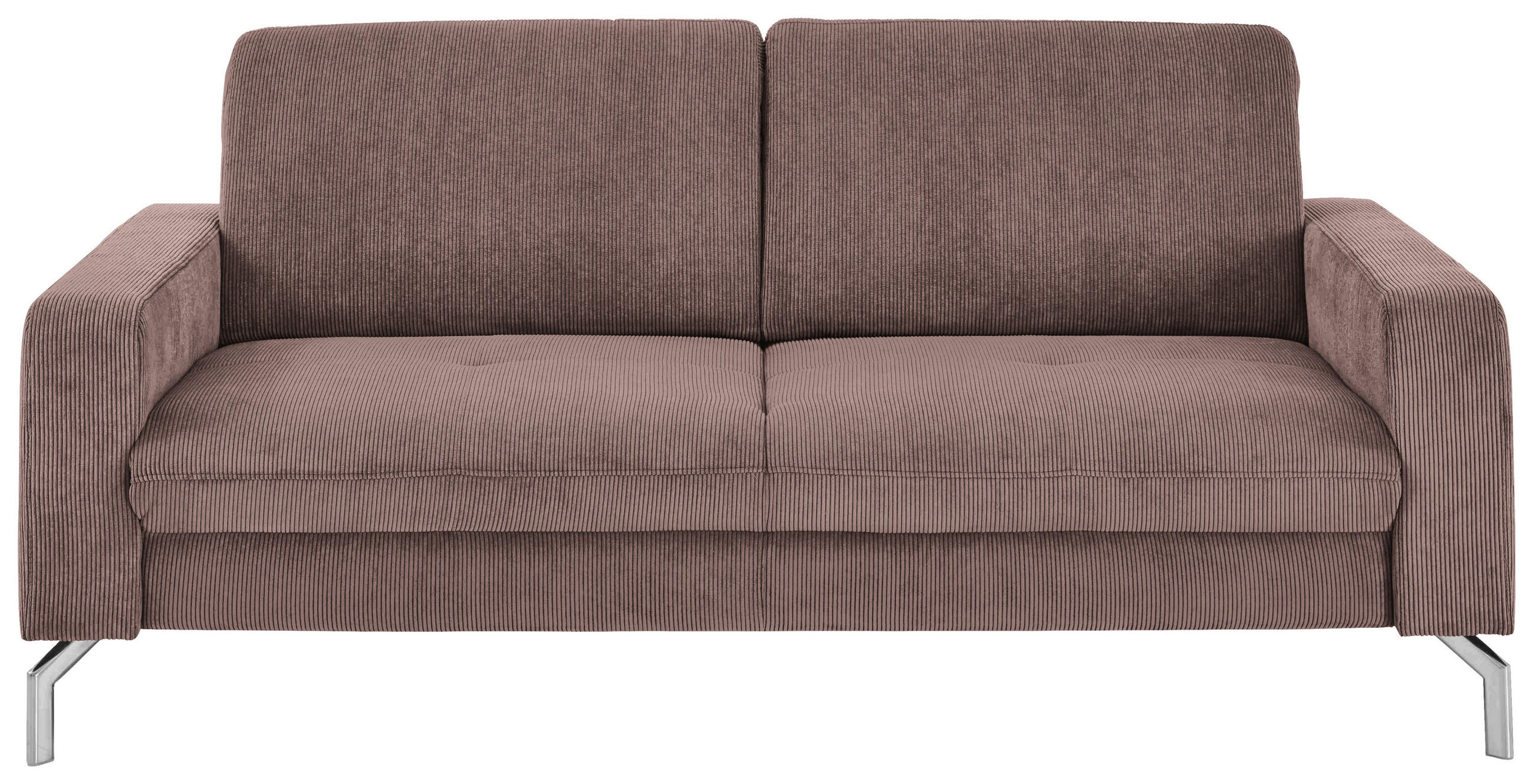 3-SITZER-SOFA Feincord Altrosa  - Chromfarben/Altrosa, Design, Textil/Metall (194/87/105cm) - Beldomo Style