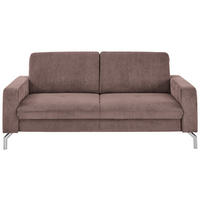 3-SITZER-SOFA Feincord Altrosa  - Chromfarben/Altrosa, Design, Textil/Metall (194/87/105cm) - Beldomo Style