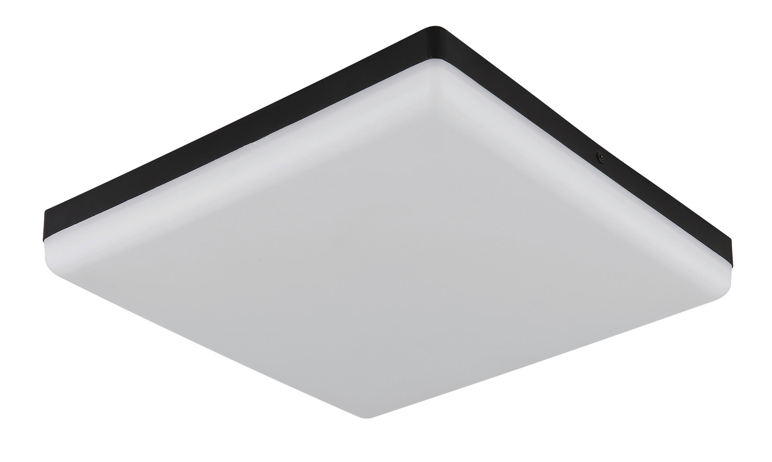 LED-DECKENLEUCHTE MATTHEW 30/30/5 cm   - Schwarz/Weiß, KONVENTIONELL, Kunststoff (30/30/5cm) - Globo
